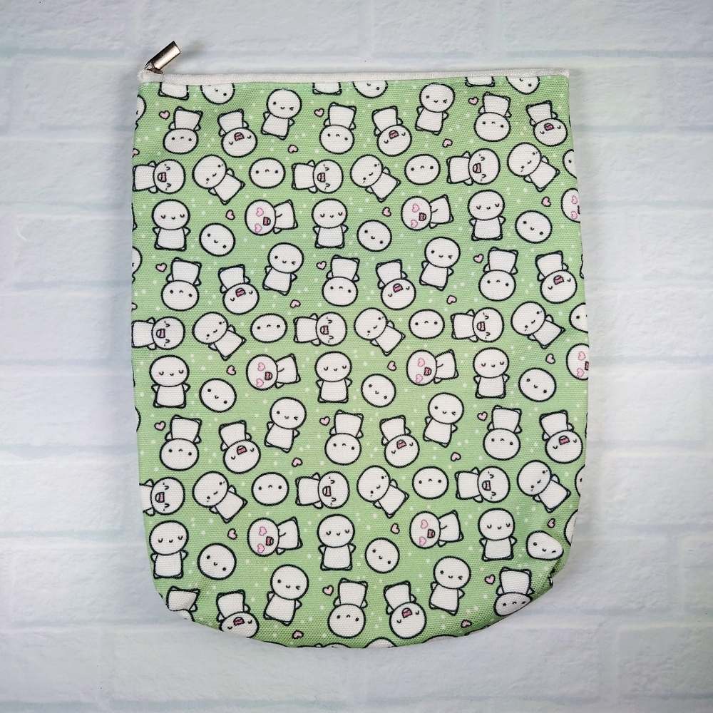 Matcha Green Emoti Stationery Pouch | TheCoffeeMonsterzCo TCMC